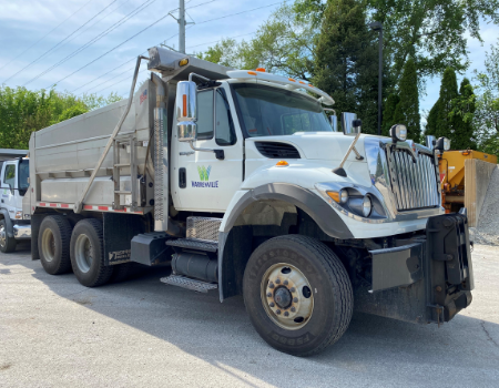 City of Warrenville logo on truck