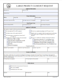 Illinois Large Projects Closeout Form